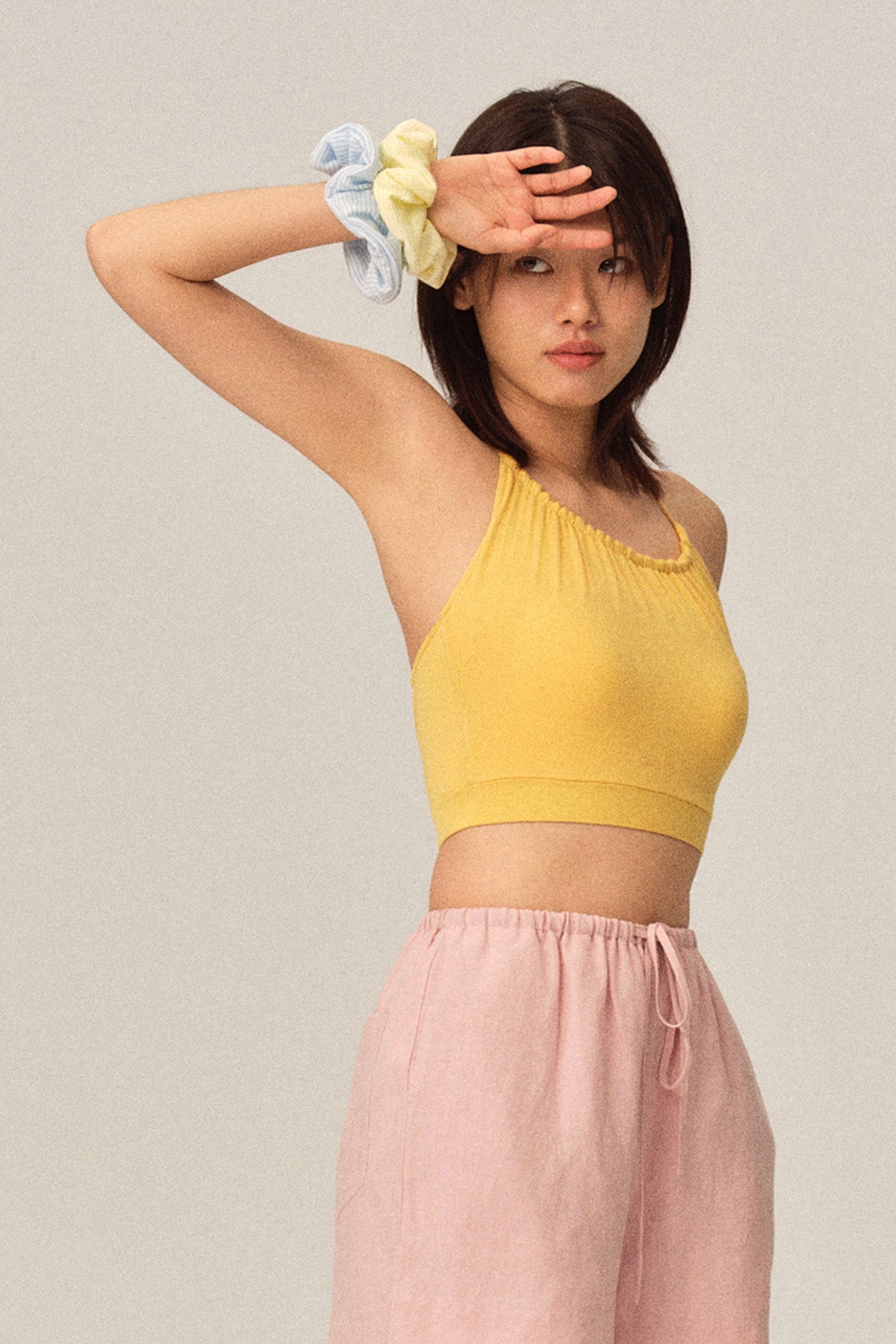 Versatile Lazy Style Striped & Solid Color Scrunchie