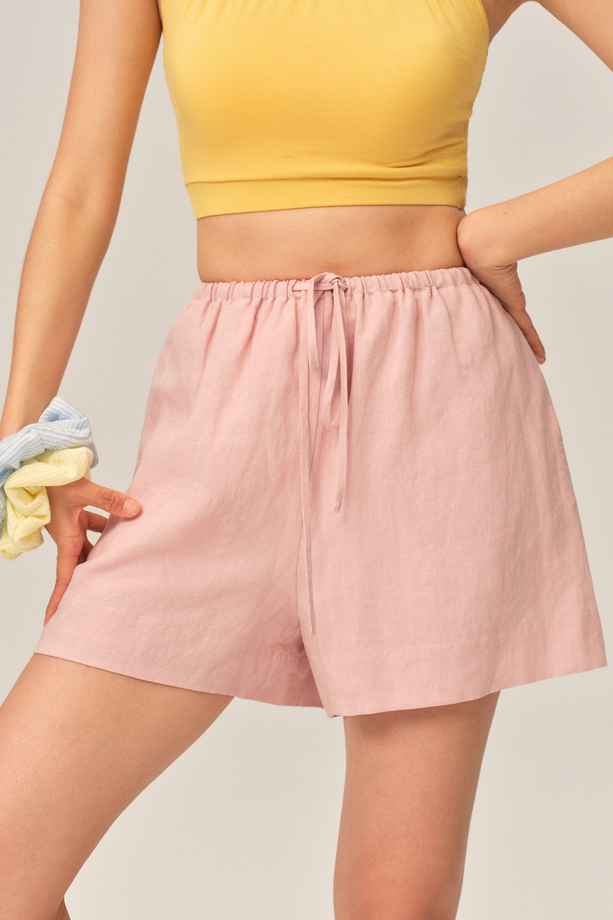 Elowen Tencel Linen Loose Casual Shorts