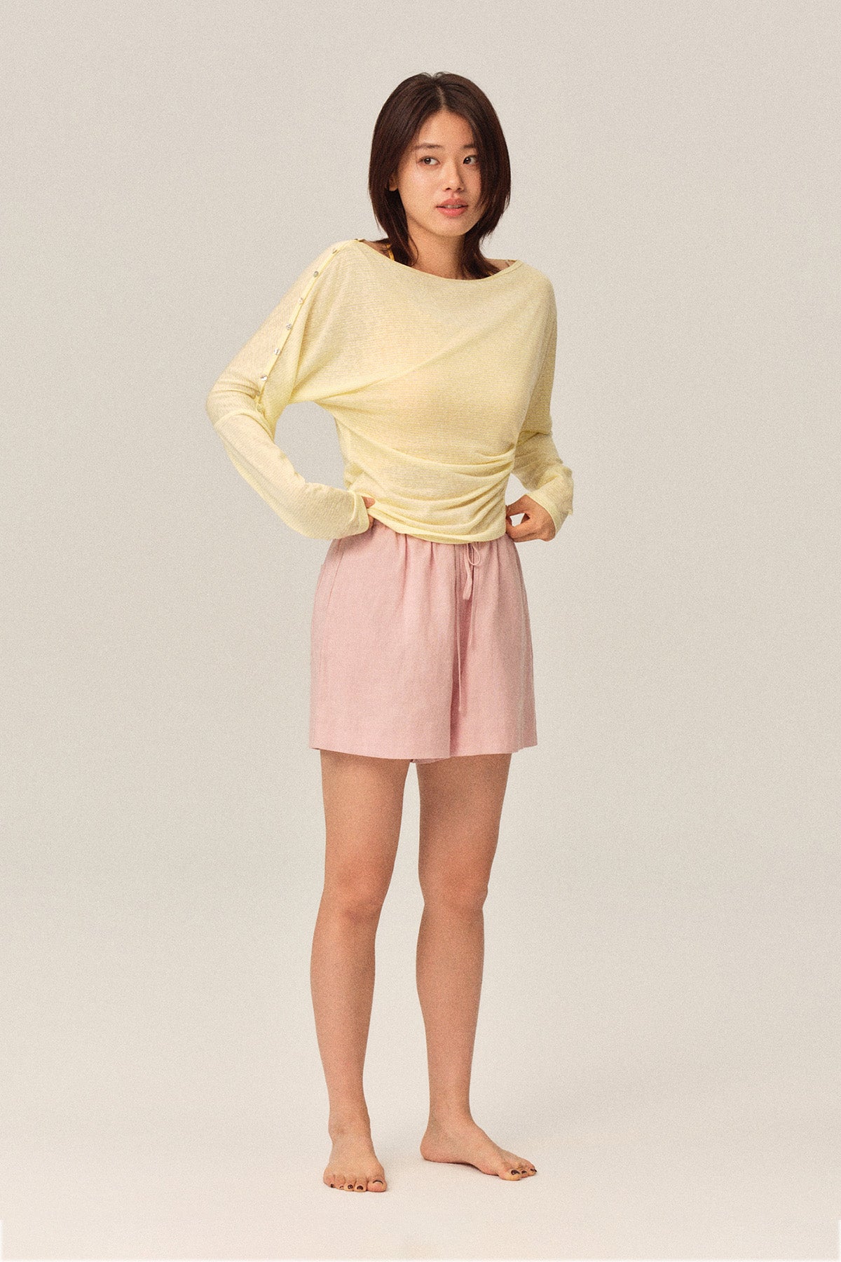 Marnie Tencel Blend Breathable Waist Defensive Sun Protection Knit T-shirt