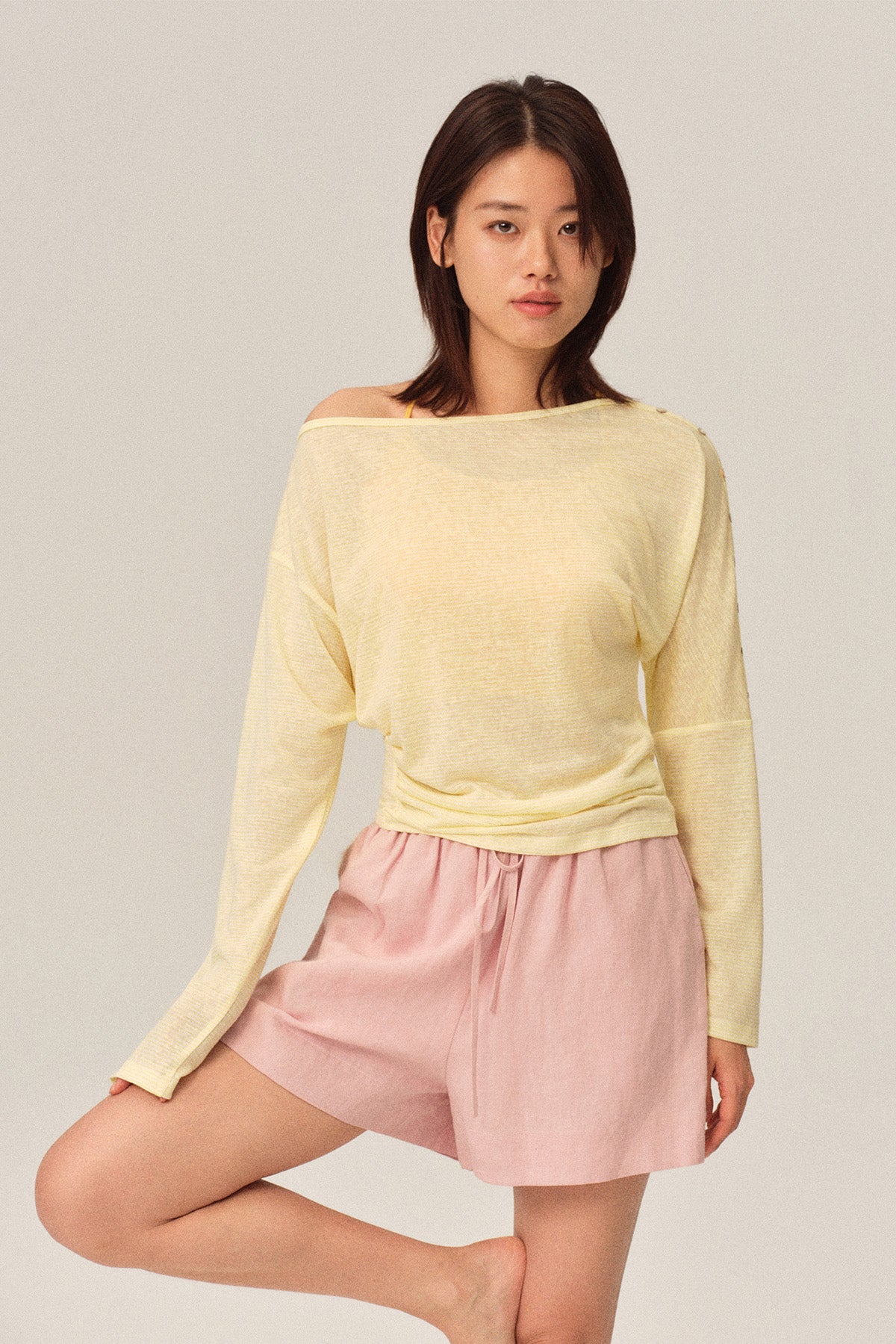 Marnie Tencel Blend Breathable Waist Defensive Sun Protection Knit T-shirt