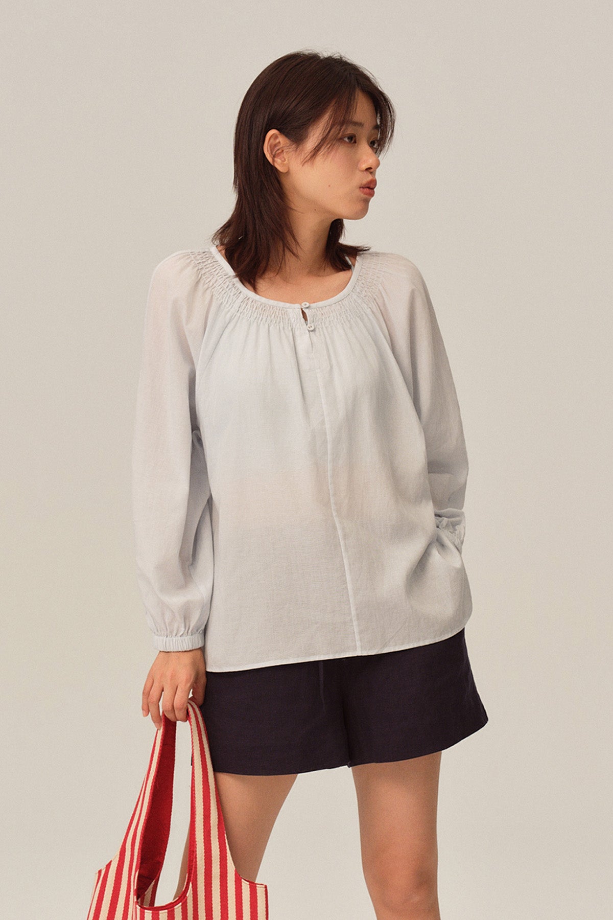 Florence Tencel Linen Loose Babydoll Blouse