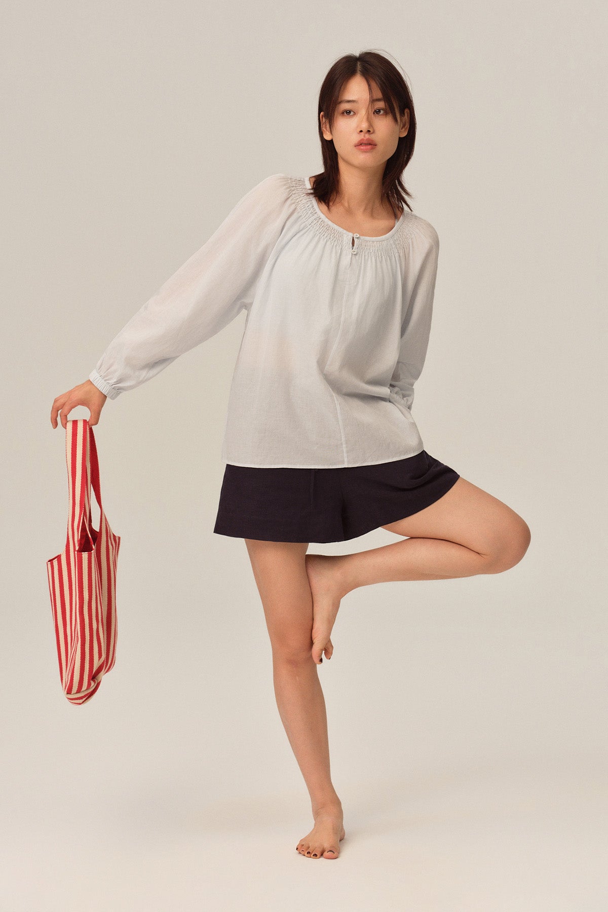Florence Tencel Linen Loose Babydoll Blouse