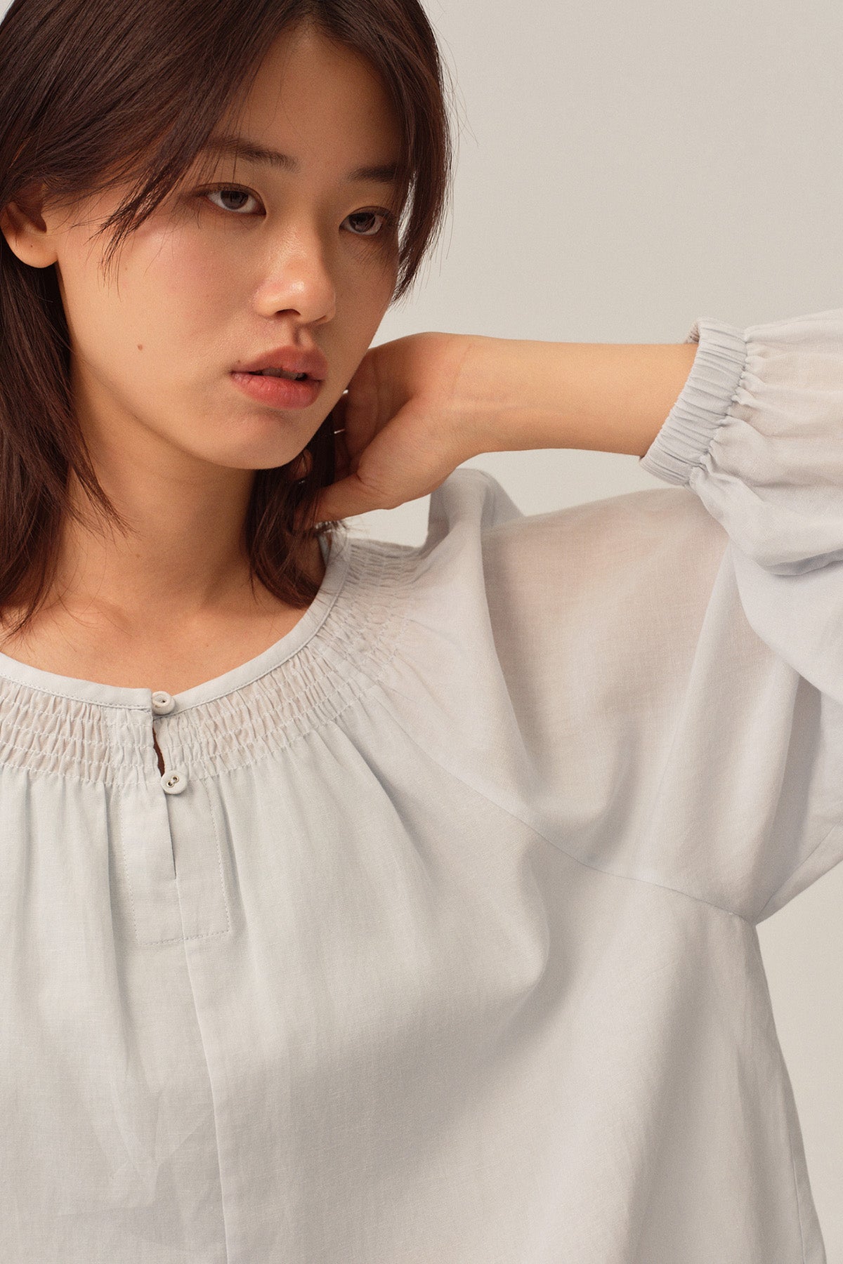 Florence Tencel Linen Loose Babydoll Blouse
