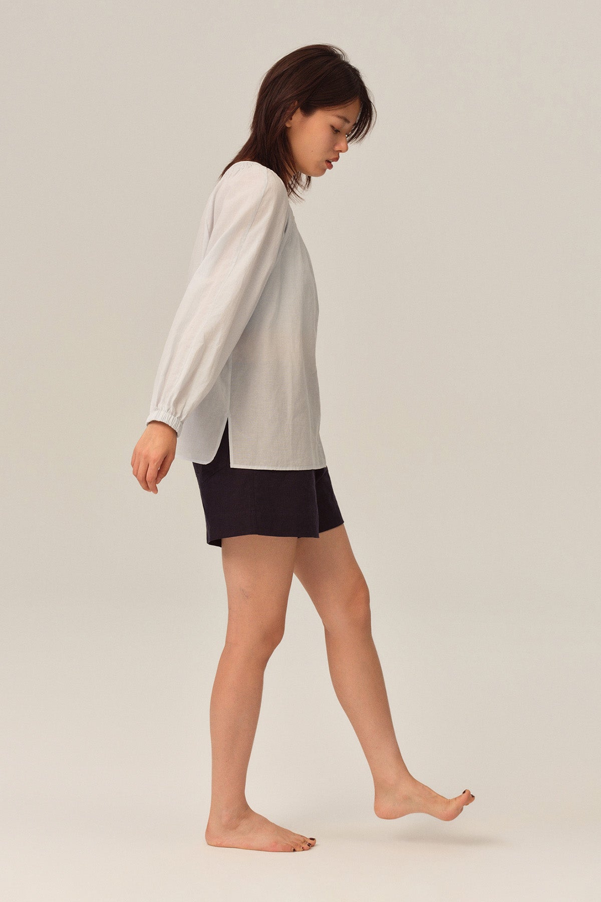 Florence Tencel Linen Loose Babydoll Blouse