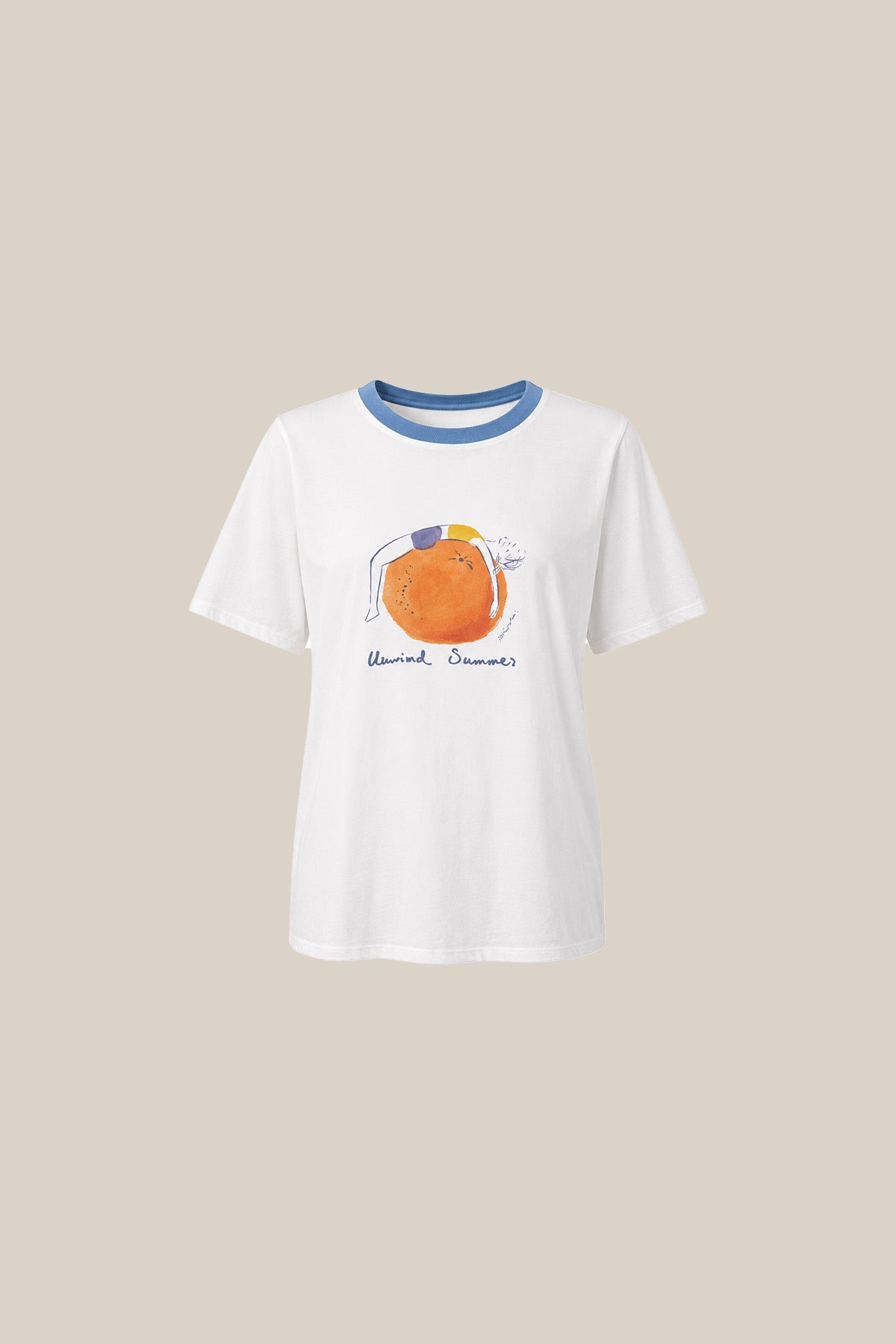 Weiwei Orange Girl Relaxed Cotton T-Shirt