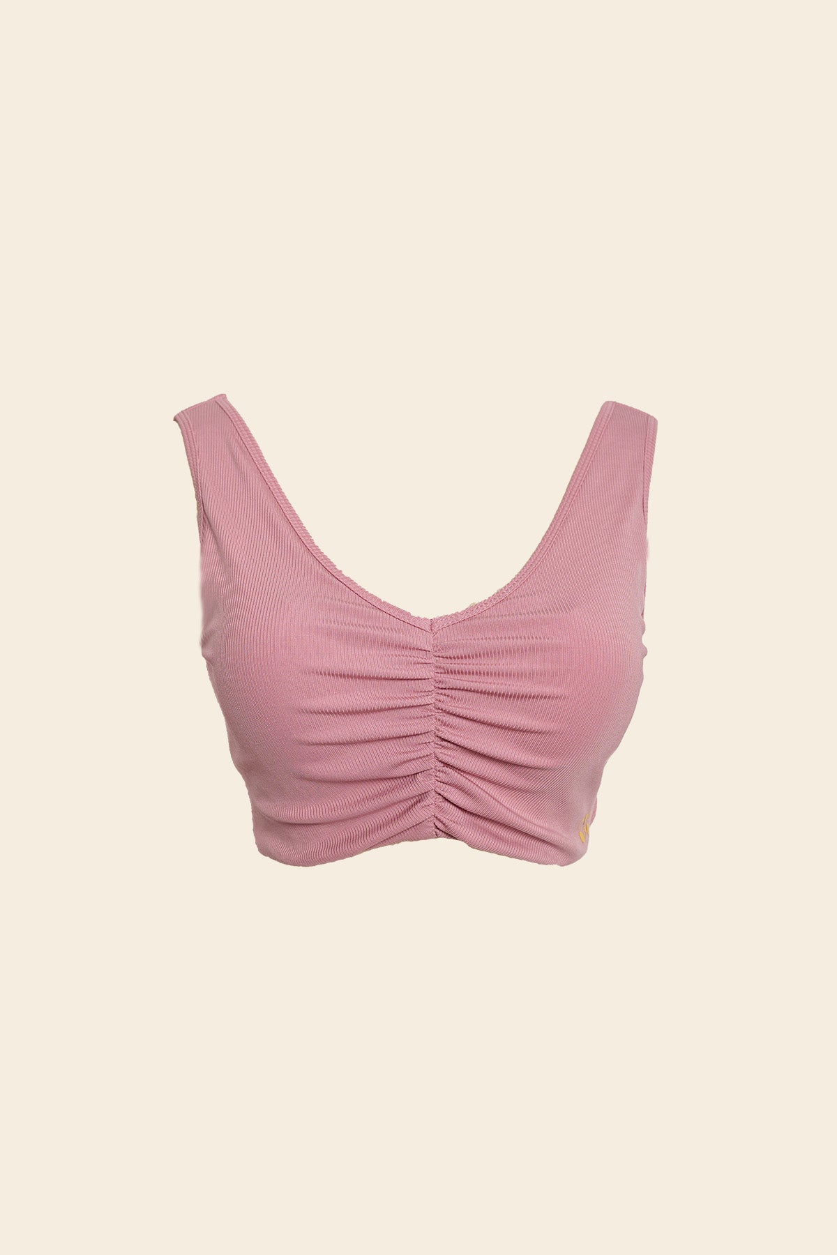 Isolde Tencel Cloud Ruched Twist Wide Strap Bralette