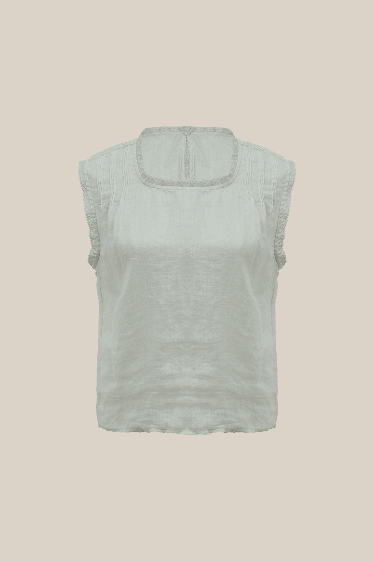 Maren 100% Ramie Loose Drop Shoulder Top
