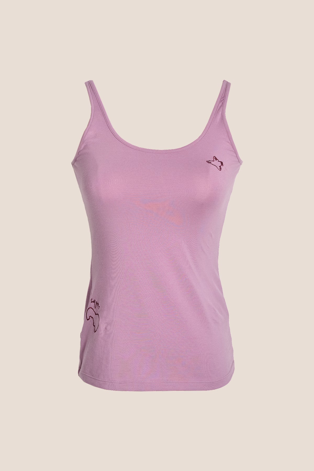 Ava Cloud-Like Embroidered Stretchy Slim-Fit Tank Top