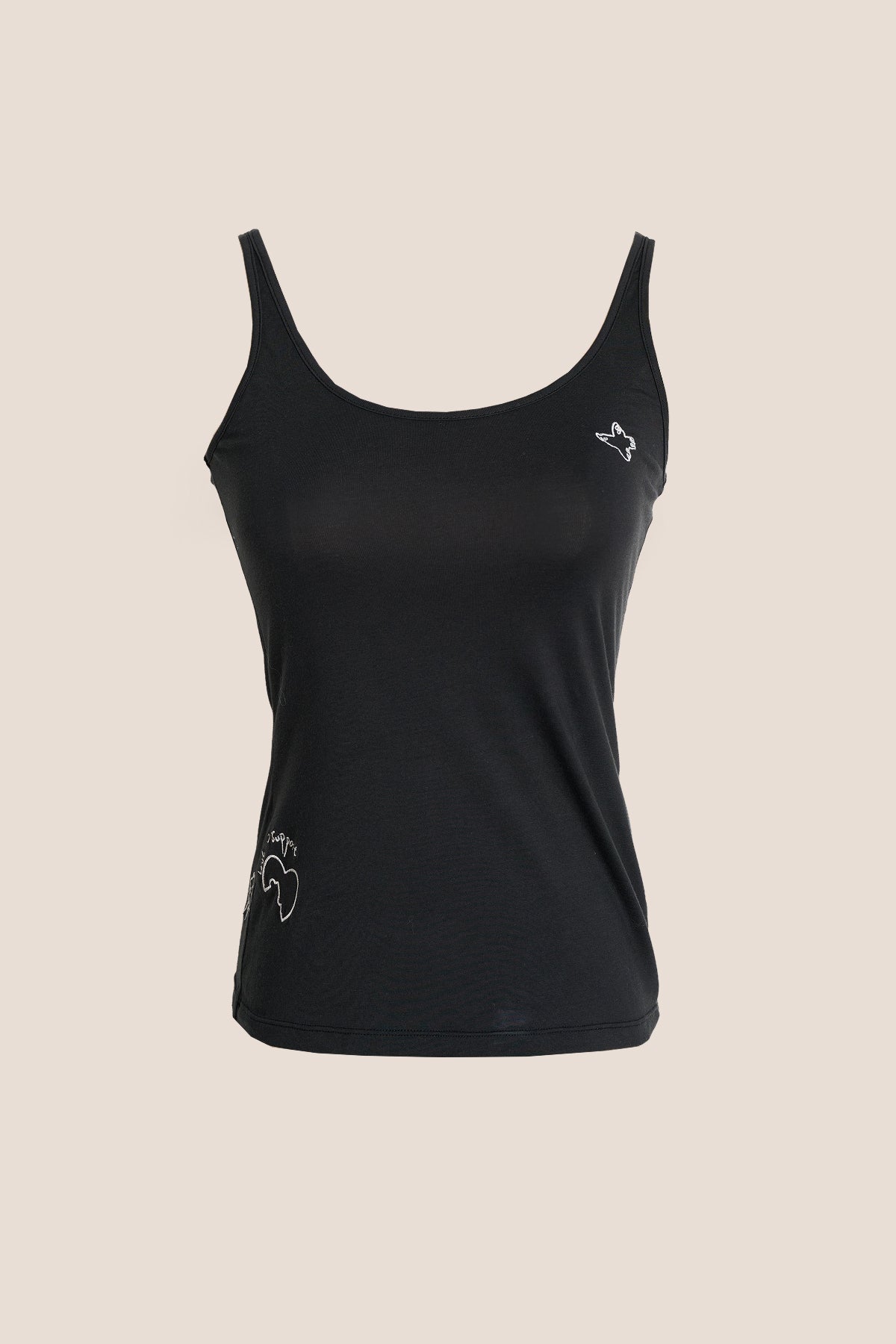Ava Cloud-Like Embroidered Stretchy Slim-Fit Tank Top