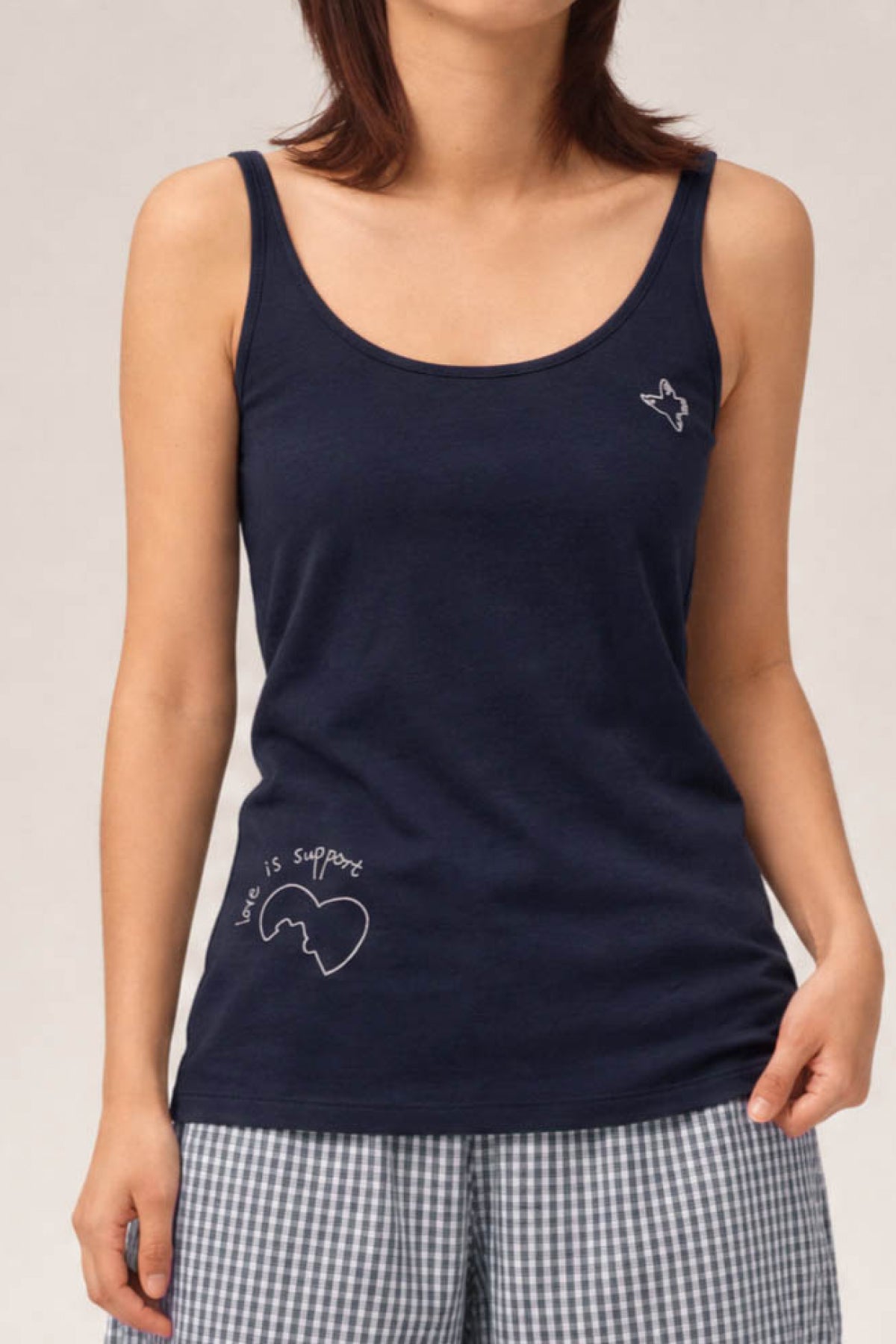 Ava Cloud-Like Embroidered Stretchy Slim-Fit Tank Top