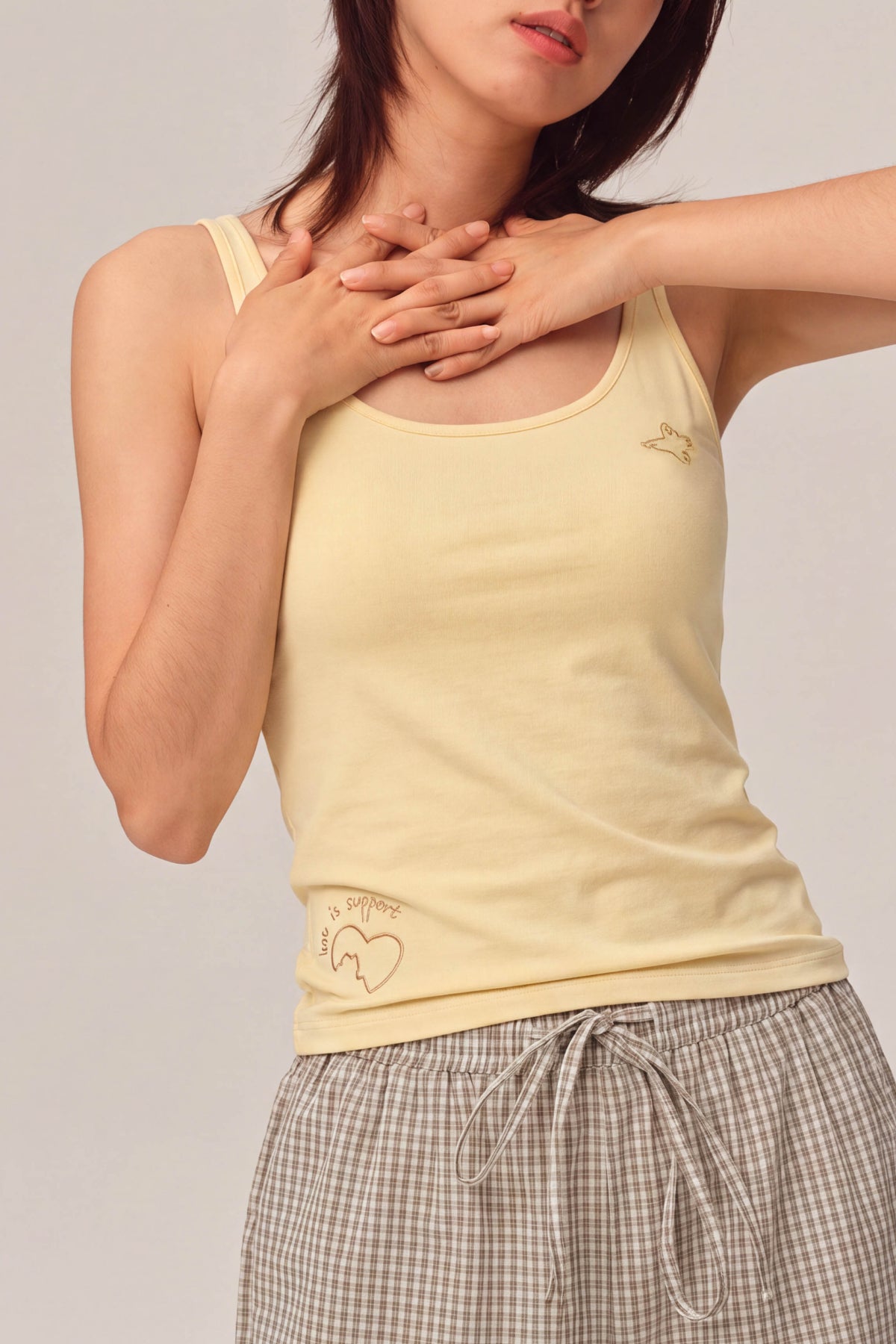 Ava Cloud-Like Embroidered Stretchy Slim-Fit Tank Top