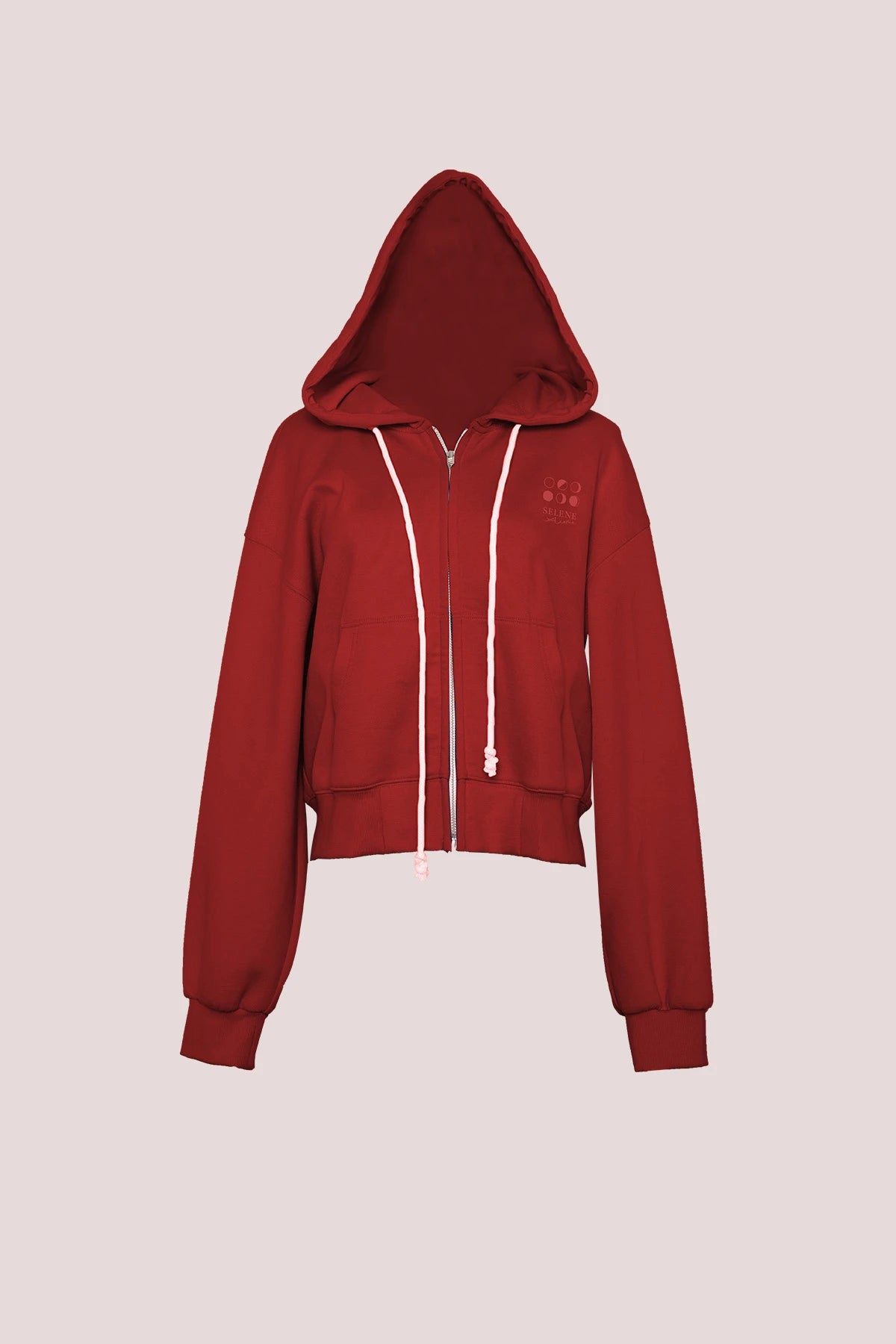Selene Logo Embroidered Cropped Hoodie Jacket