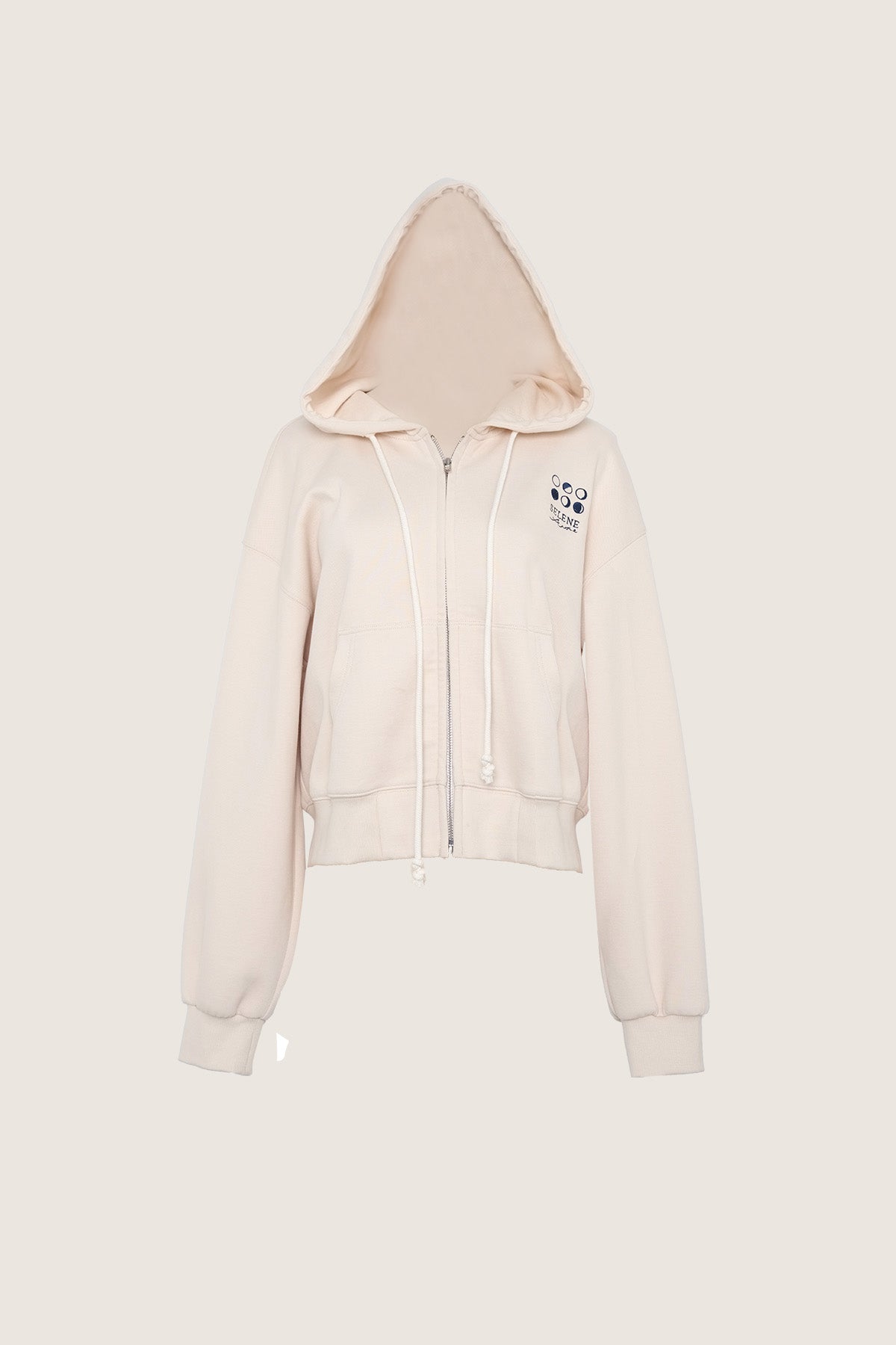 Selene Logo Embroidered Cropped Hoodie Jacket