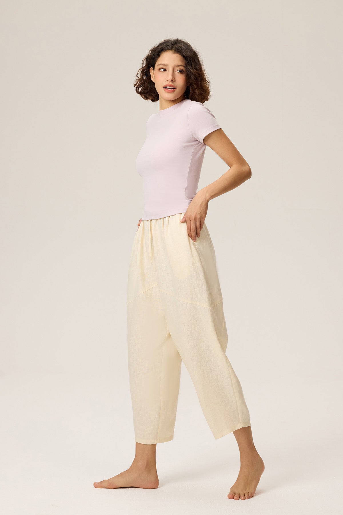 Lennon Linen-Blend Drawstring Relaxed Fit Pants