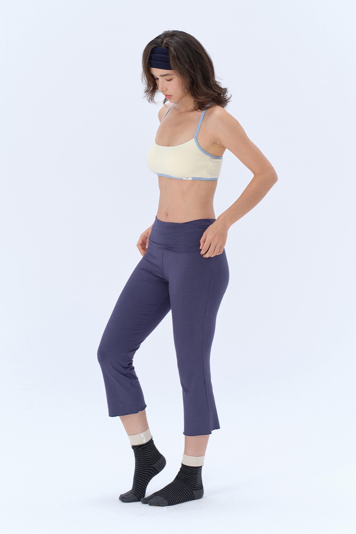 Ruby Square-Neck Cross-Back Crop Tank Top