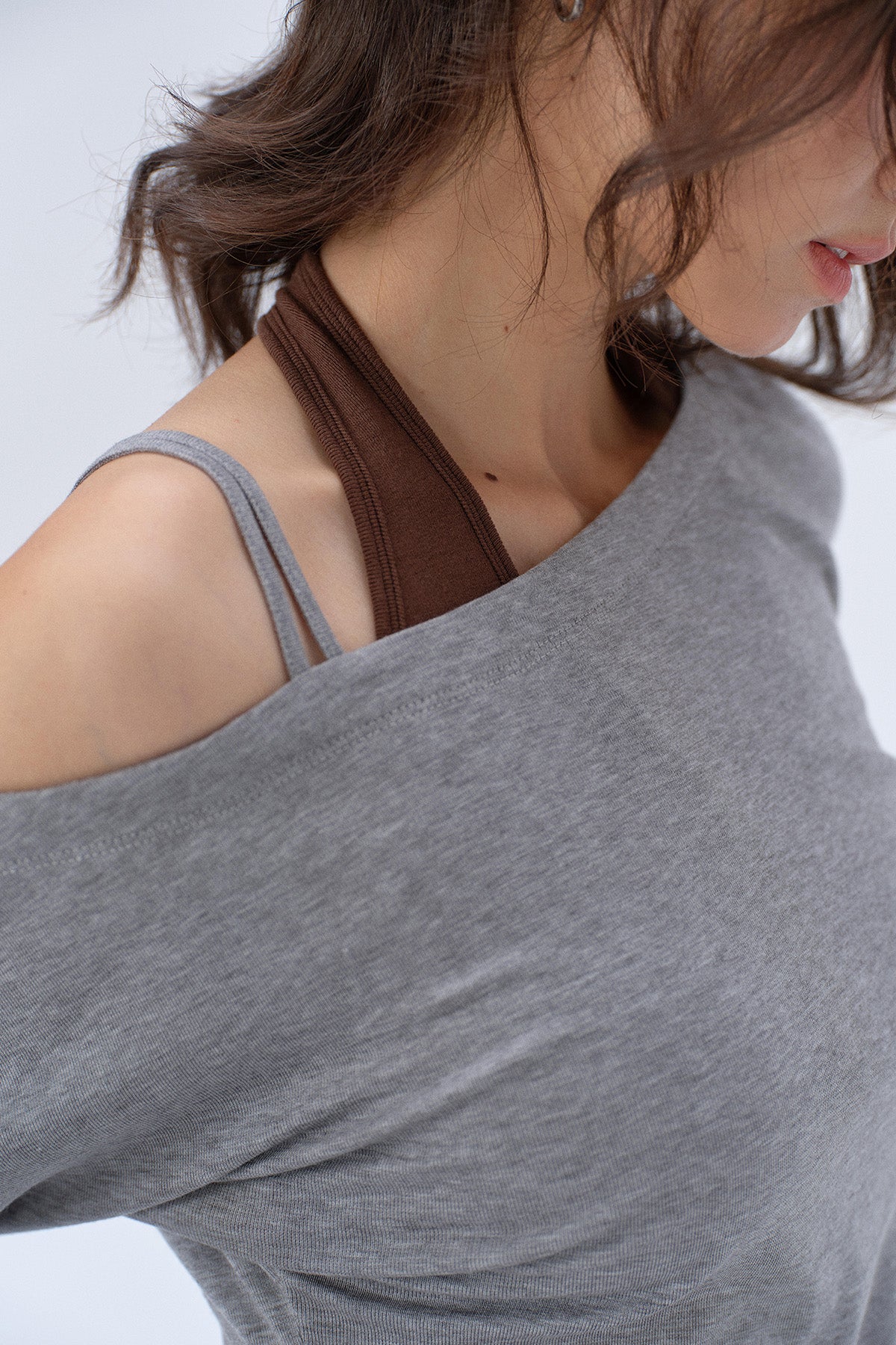 Olivia Asymmetric Off-Shoulder Long-Sleeve Top