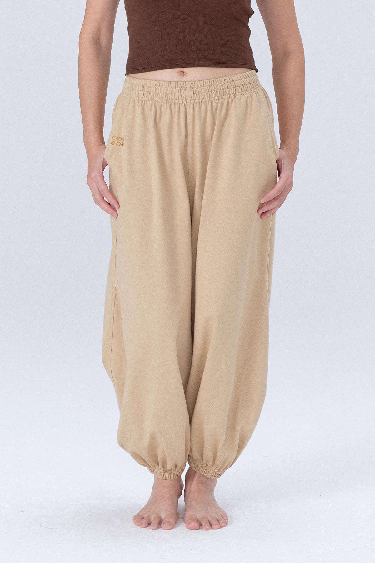 Hazel Lantern Drawstring Logo Trousers