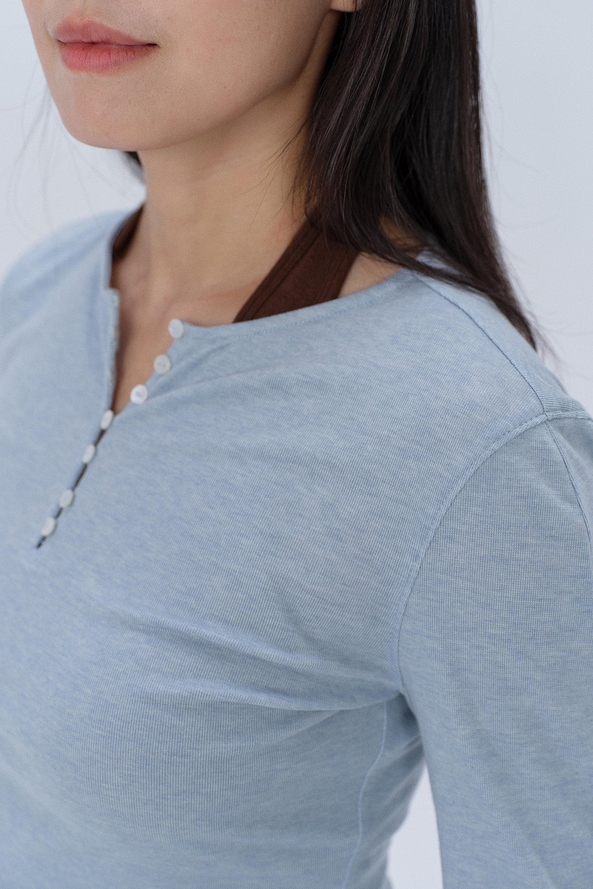 Chloe Henley Wrap Detachable Long-Sleeve Top