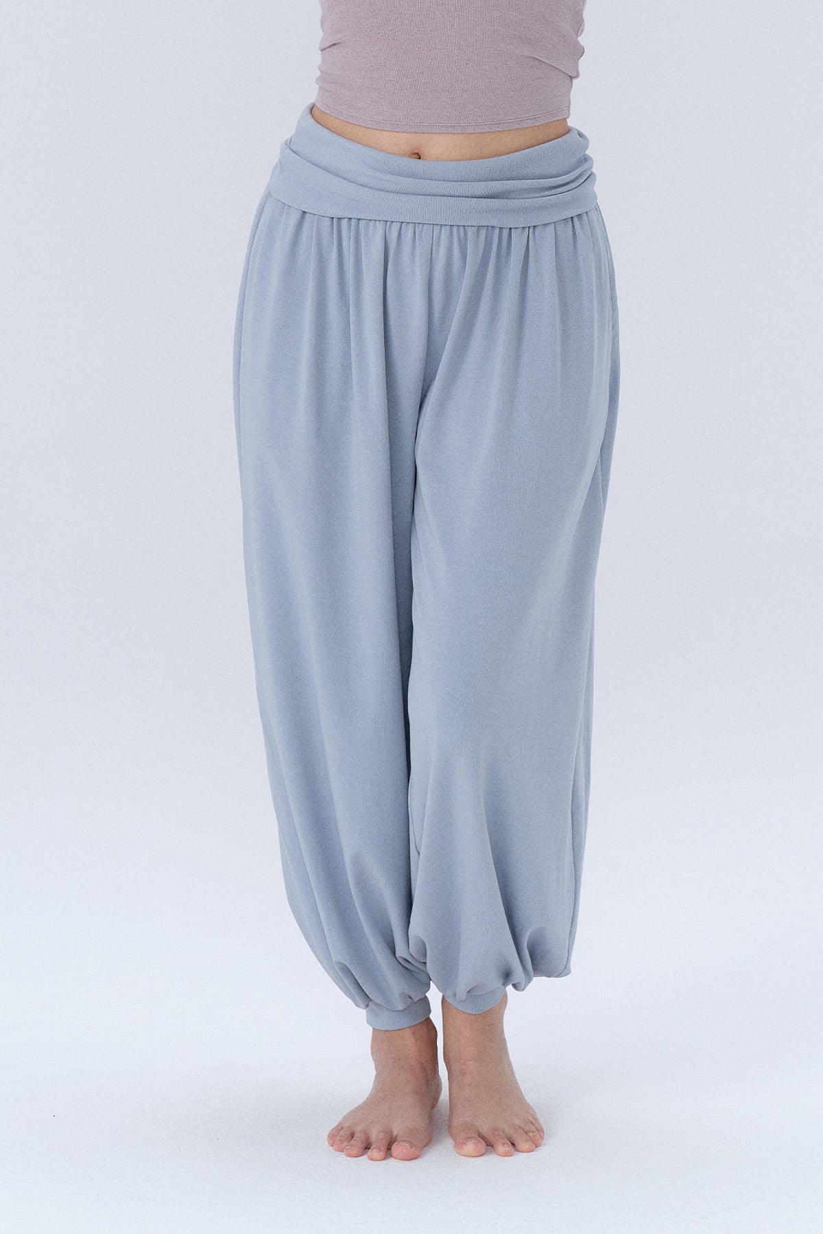 Grace Modal Cocoon Wide-Waist Crop Trousers
