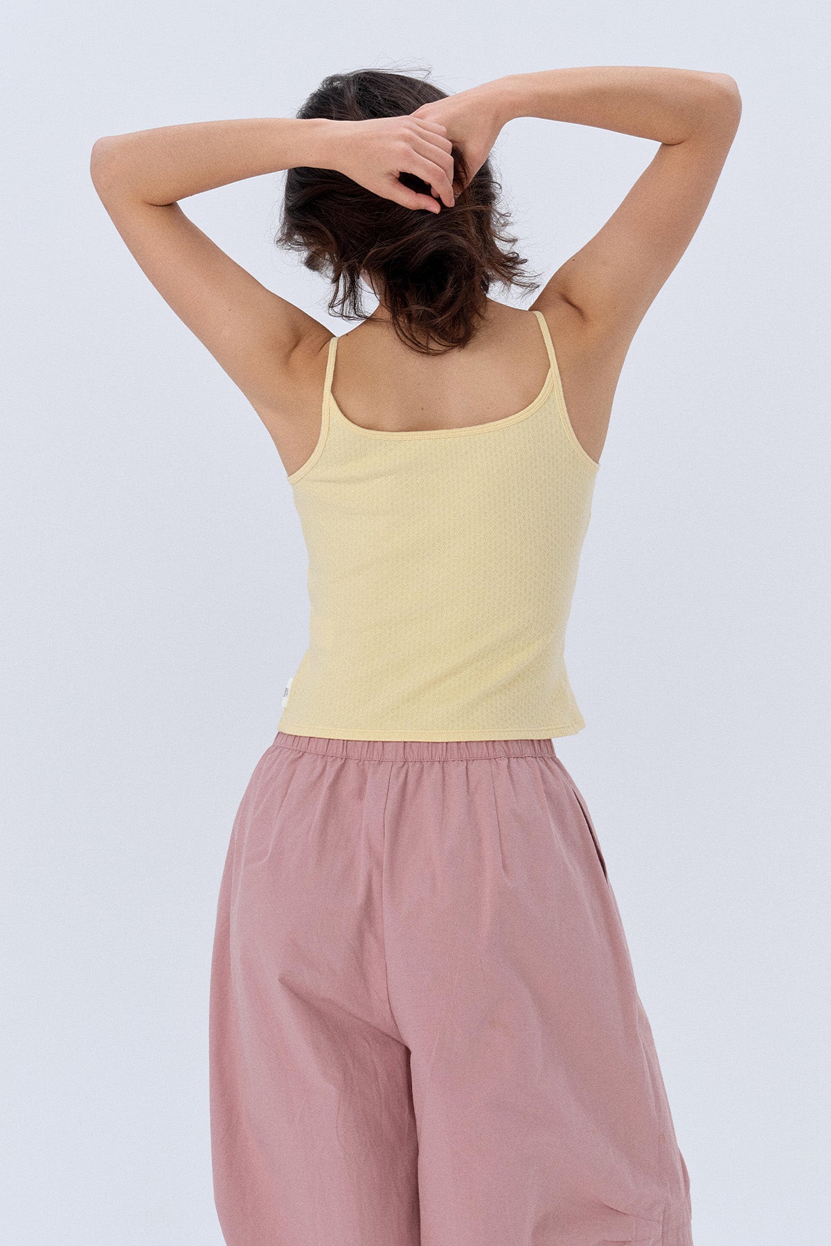 Zoe V-Neck Jacquard Padded Cami Top