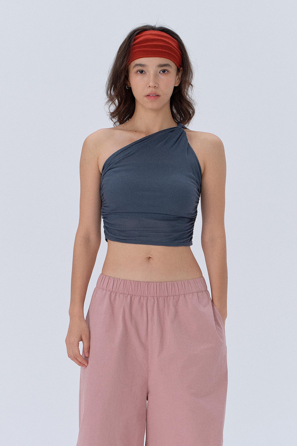 Ivy Asymmetric One-Shoulder Twist Tank Top