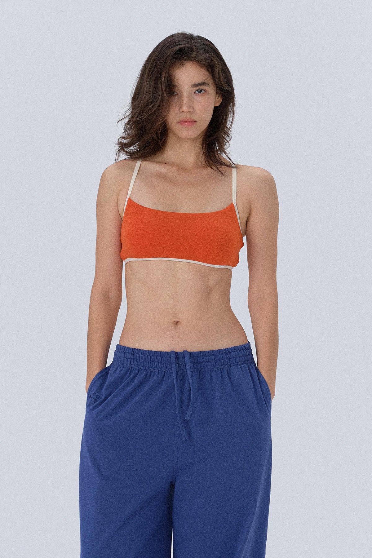 Ruby Square-Neck Cross-Back Crop Tank Top