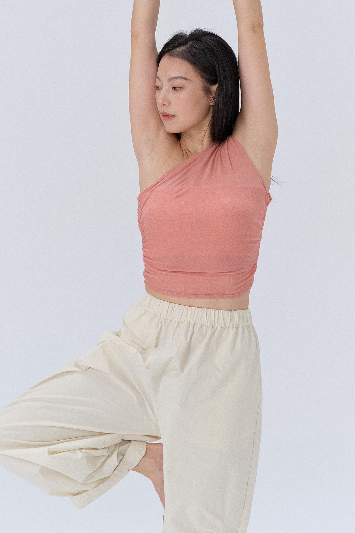 Ivy Asymmetric One-Shoulder Twist Tank Top