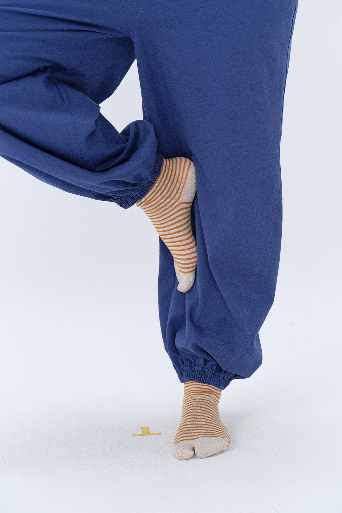 Lily Cotton-Blend Stripe Yoga Toe Socks