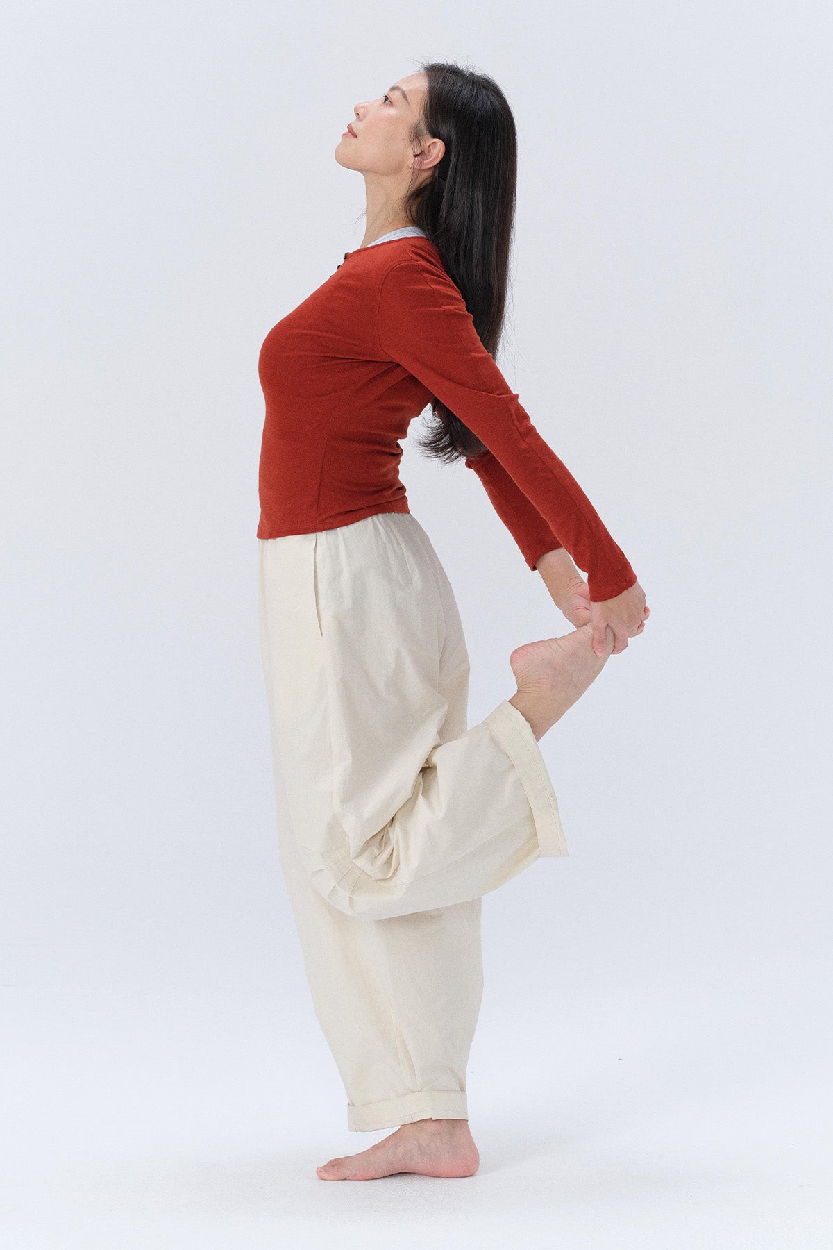 Chloe Henley Wrap Detachable Long-Sleeve Top